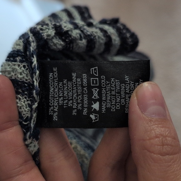 Nic + Zoe Blue Knit Open Front Long Sleeve Cardigan Size 1X - Picture 5 of 7